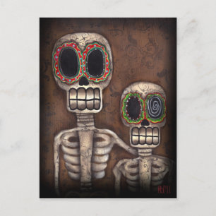 Postal de retrato familiar