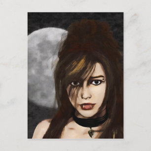 Postal de retrato nocturno