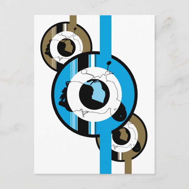 Postal de retro Scooter Mod (Anverso)