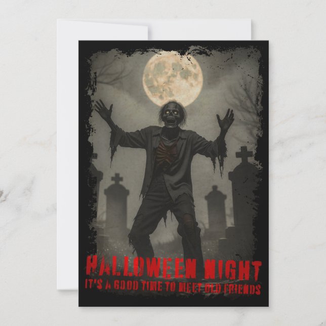 Postal de Reunión de la Noche de Halloween (Anverso)