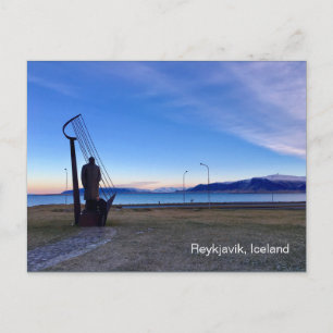Postal de Reykjavik Islandia con la escritura