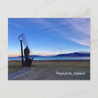 Postal de Reykjavik Islandia con la escritura