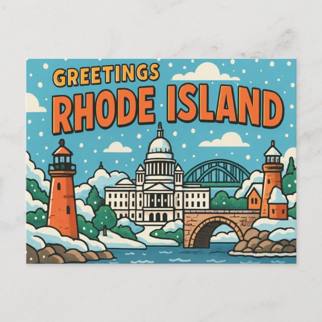 postal de RHODE ISLAND (Anverso)