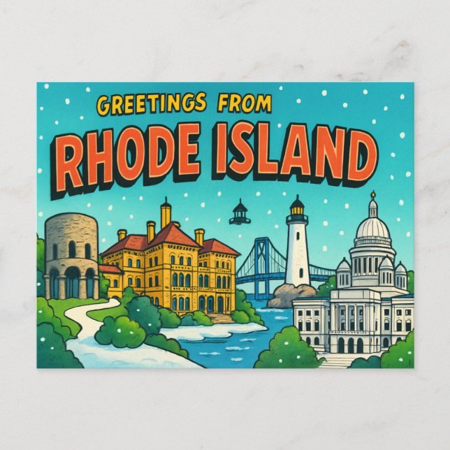 Postal de RHODE ISLAND (Anverso)