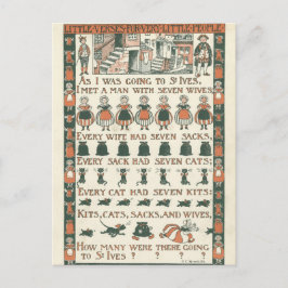 Postal de rima de vintage efemera