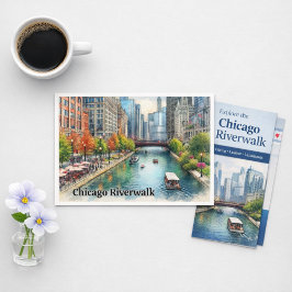 Postal de Río de la Ciudad de Chicago Illinois