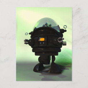 Postal de Robot de planeta para juguetes