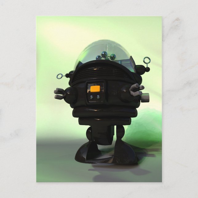Postal de Robot de planeta para juguetes (Anverso)