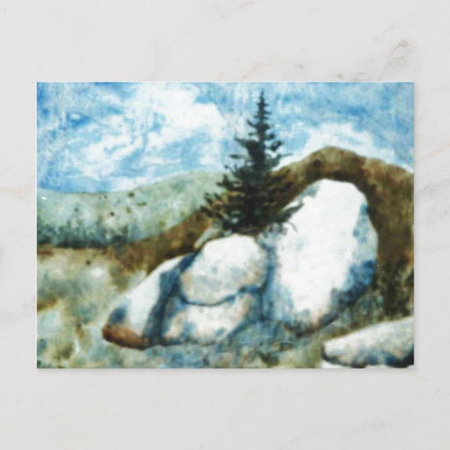 Postal de "Rocas y Pinos" (Anverso)