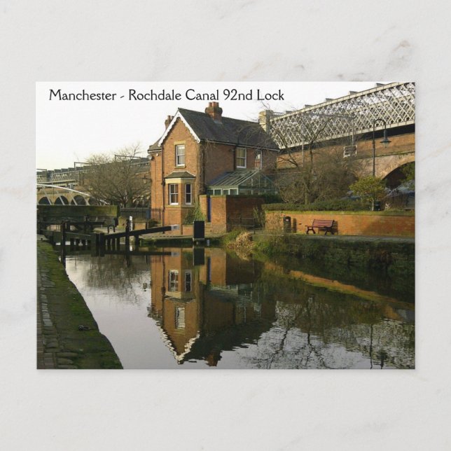 Postal de Rochdale Canal Lock 92 (Anverso)
