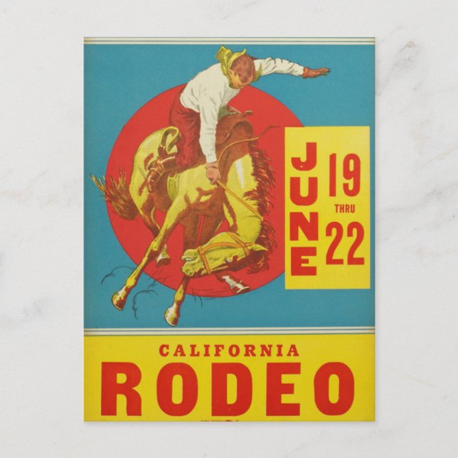 Postal de rodeo de California (Anverso)