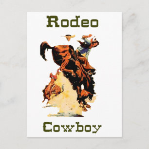 Postal de Rodeo de Cowboy