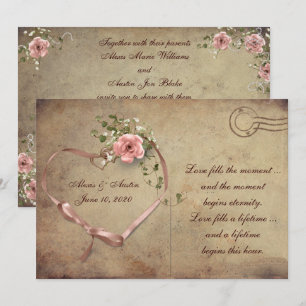 Postal de Rosa de bodas antiguas