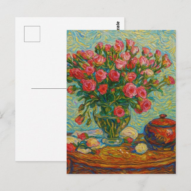 Postal de rosas (Anverso / Reverso)