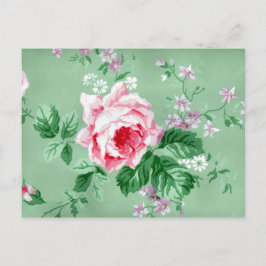 Postal de rosas rosadas victorianas