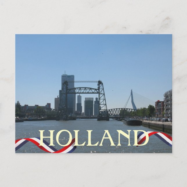 Postal de Rotterdam Bridges Holland (Anverso)