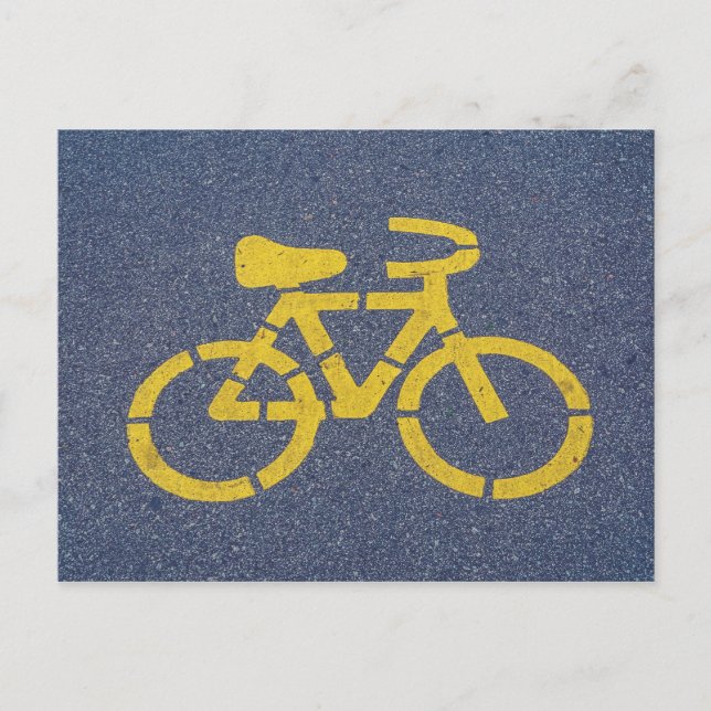 Postal de Rótulo de bicicleta (Anverso)