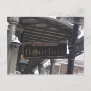 Postal de Rótulo de Bourbon Street
