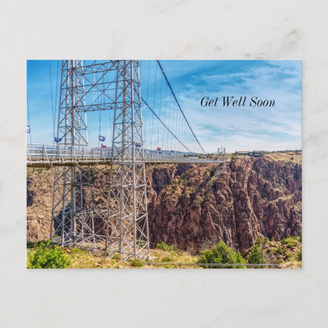 Postal de "Royal Gorge Bridge Side View" para dese (Anverso)
