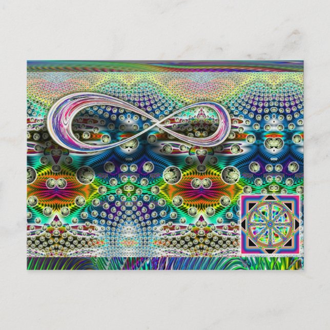 Postal de rueda Dharma infinita (Anverso)