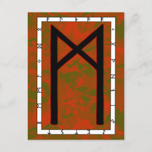 Postal de Rune Mannaz - Humanidad