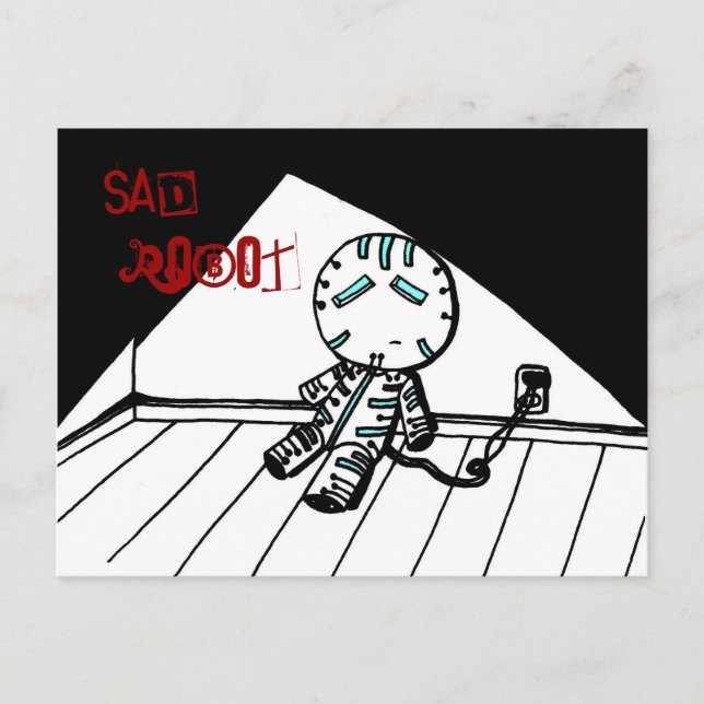 Postal de Sad Robot (Anverso)