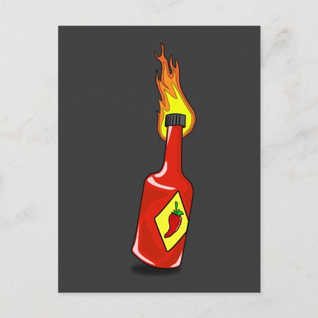 Postal de salsas calientes personalizado (Anverso)