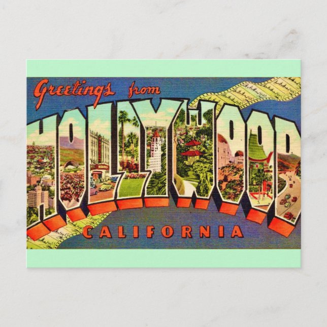 Postal de saludo de Hollywood (Anverso)