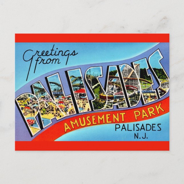 Postal de saludo de Palisades NJ (Anverso)
