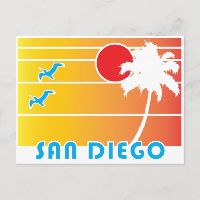 Postal De San Diego California - Estilo de época (Anverso)