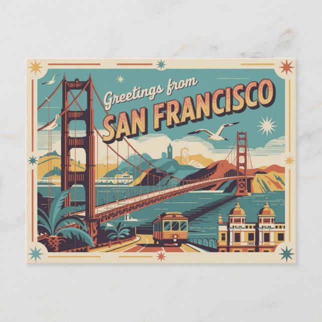 Postal de San Francisco | Saludos desde (Anverso)
