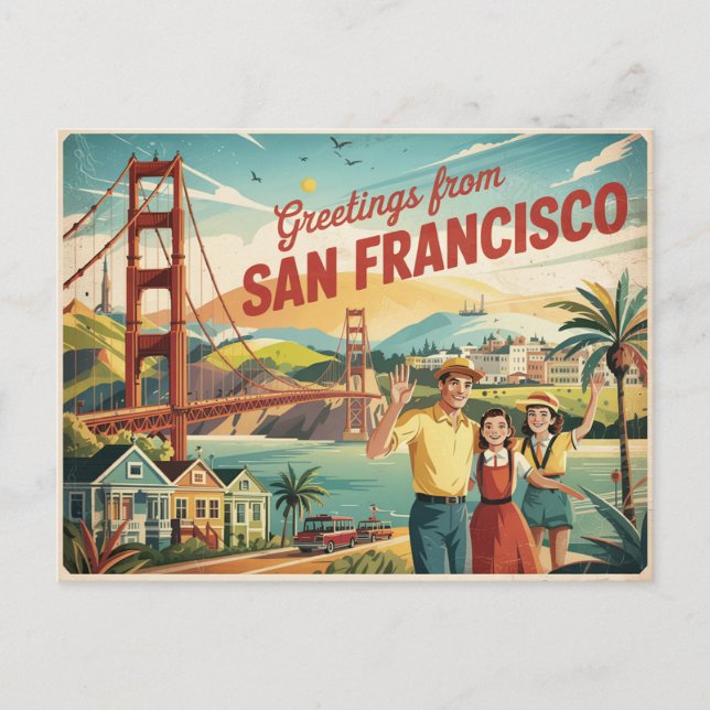 Postal de San Francisco | Saludos desde (Anverso)
