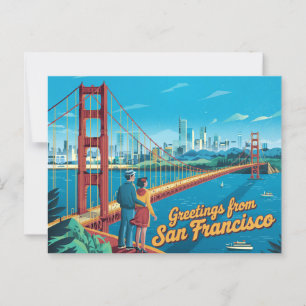 Postal de San Francisco   Saludos desde