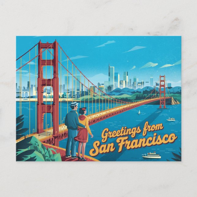 Postal de San Francisco | Saludos desde (Anverso)