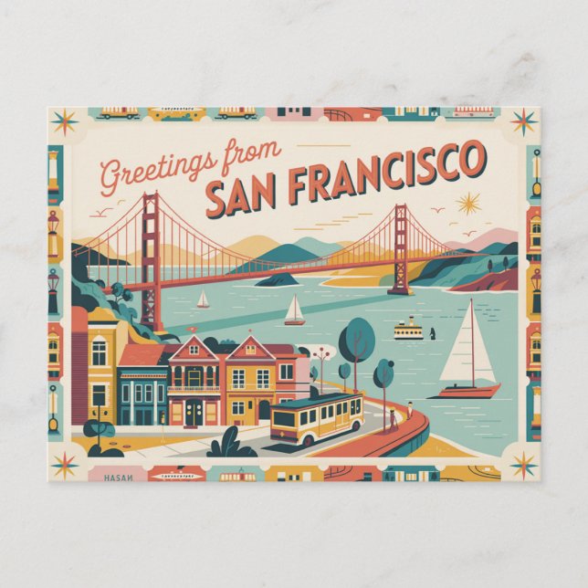 Postal de San Francisco | Saludos desde (Anverso)