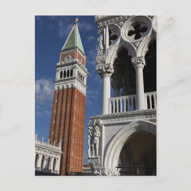 Postal de San Marco Bell Tower en Venecia (Anverso)