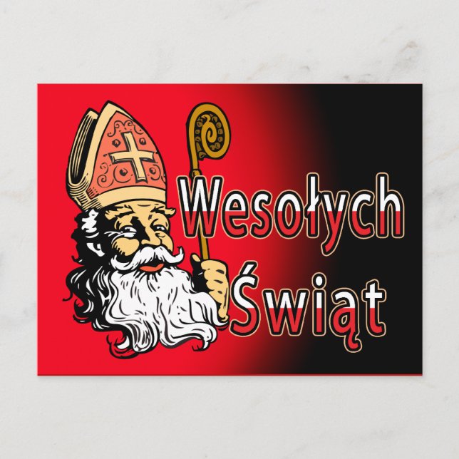 postal de San Nicolás Wesolych Swiat (Anverso)