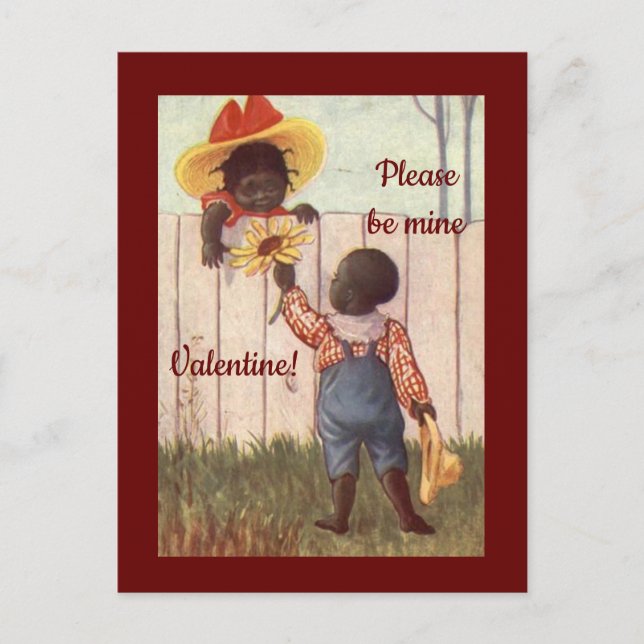 Postal de San Valentín afroamericano muy original (Anverso)
