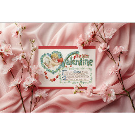 Postal de San Valentín cupido vintage