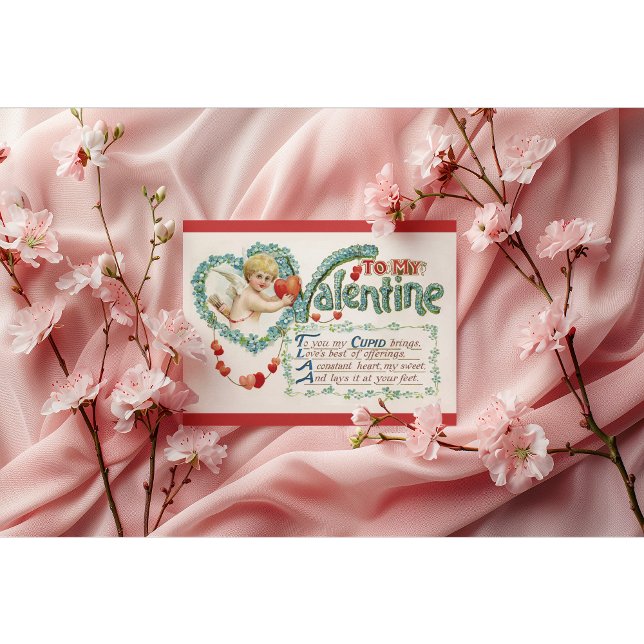 Postal de San Valentín cupido vintage (Subido por el creador)