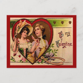 Postal de San Valentín victoriana
