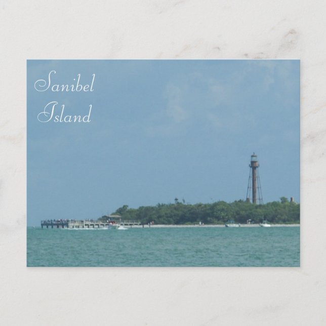 postal de Sanibel Lighthouse Beach (Anverso)