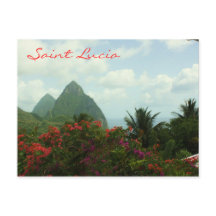 Postal de Santa Lucía Pitons