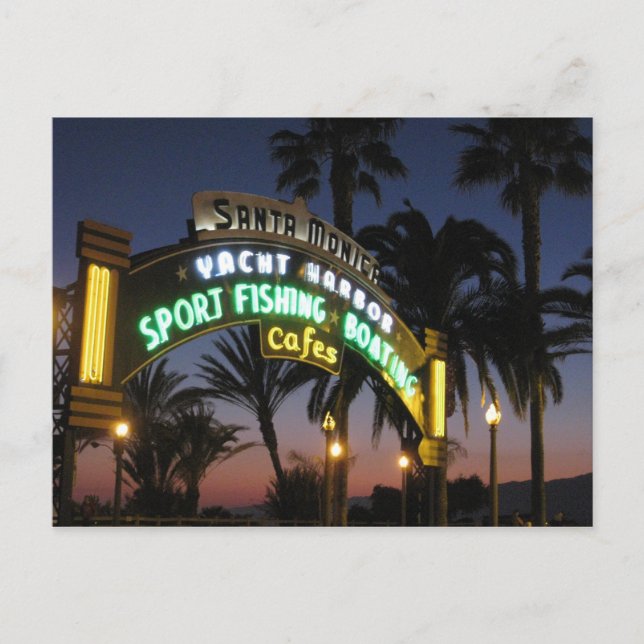 postal de Santa Monica Pier (Anverso)