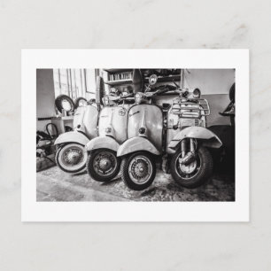 Postal de Scooter de Vintage Motocicleta antigua