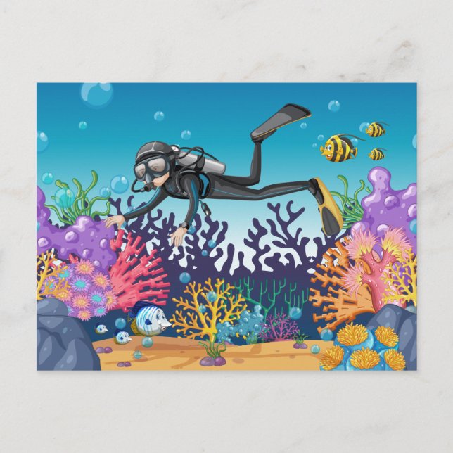 postal de Scuba Diver (Anverso)
