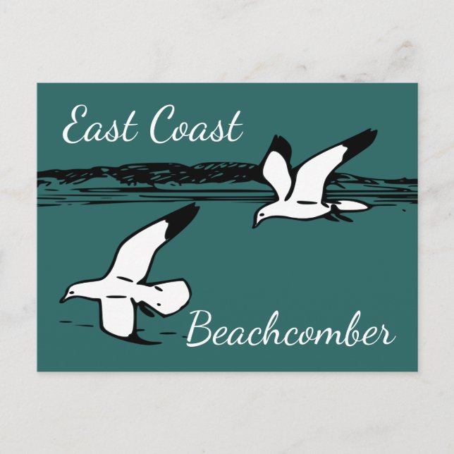 postal de Seagull Beach East Coast Beachcomber (Anverso)