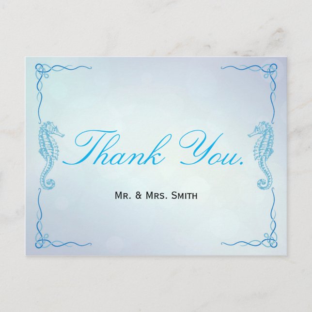 Postal de Seahorse Dusk Blue (Anverso)