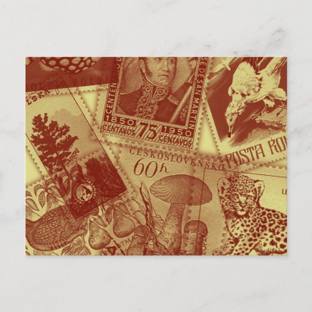 Postal de sellos antiguos (Anverso)