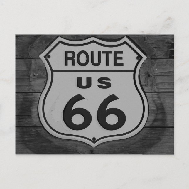 postal de señal de ruta 66 de EE. UU. (Anverso)